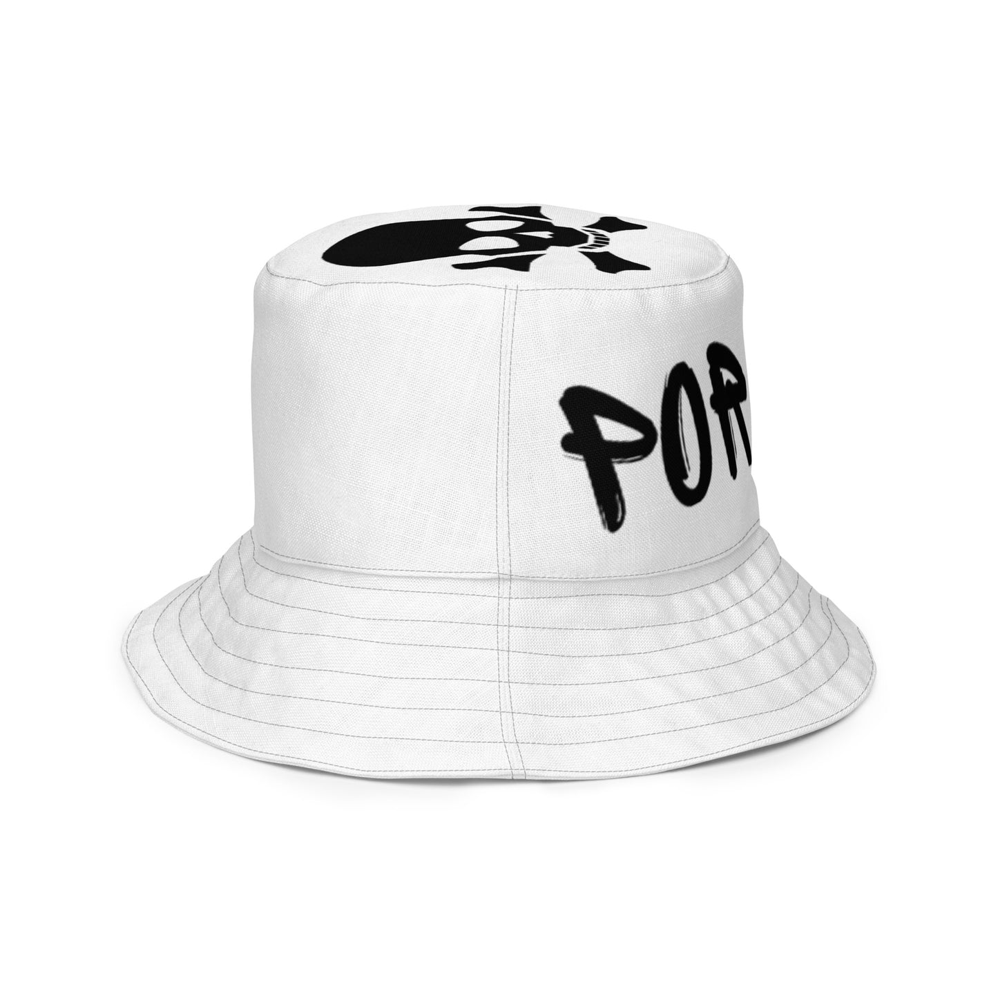 POR VIDA SKULL Reversible bucket hat