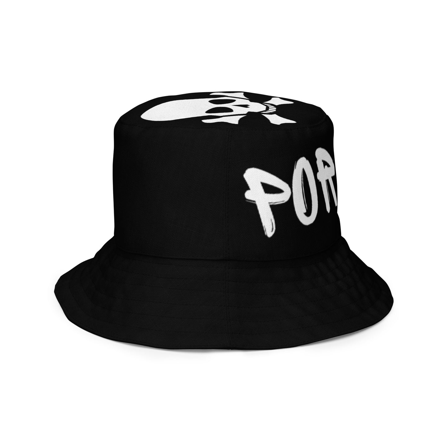 POR VIDA SKULL Reversible bucket hat