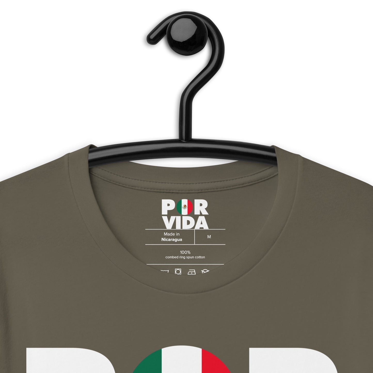 POR VIDA Mexico (White Text) Unisex t-shirt