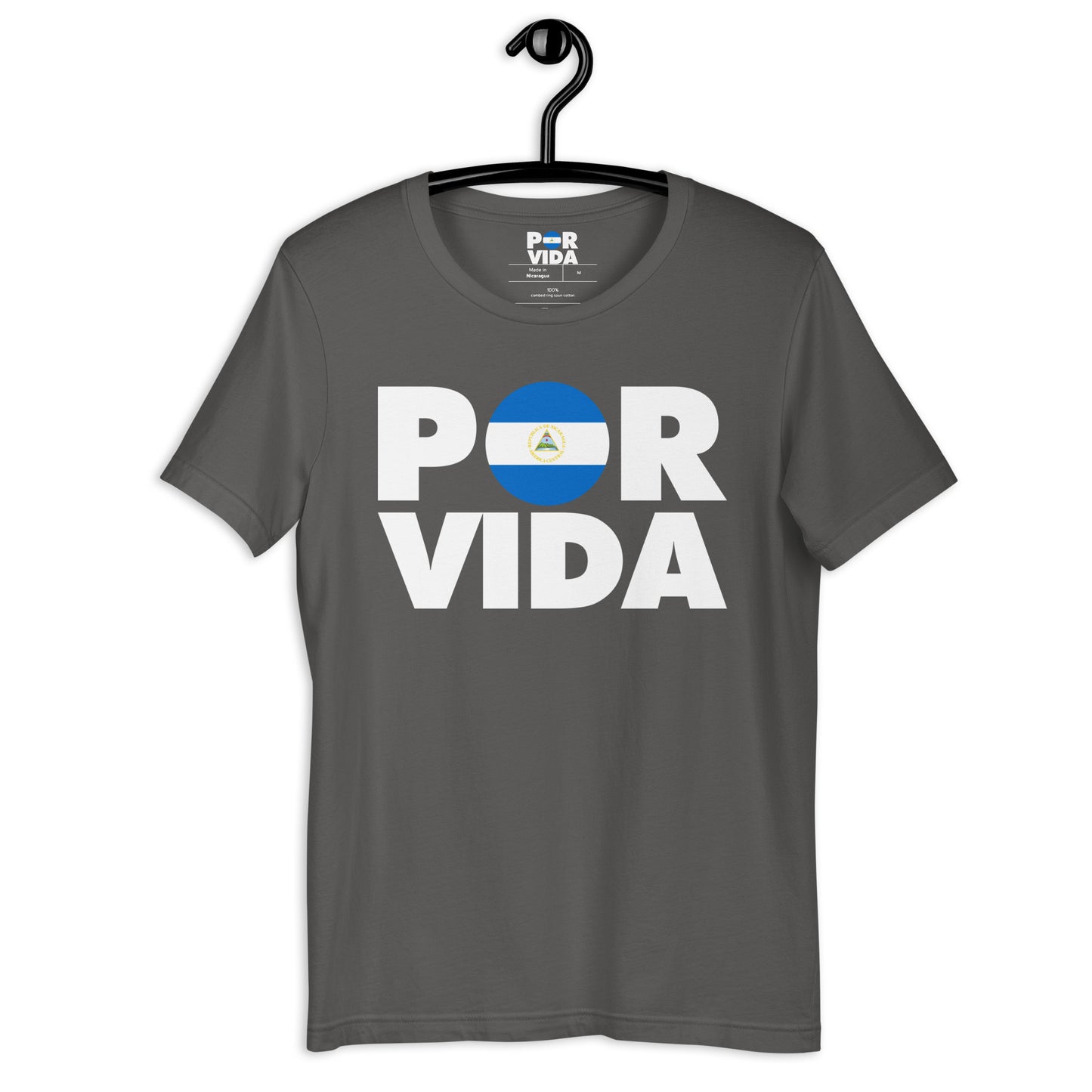 Nicaragua POR VIDA (White Text) Unisex t-shirt