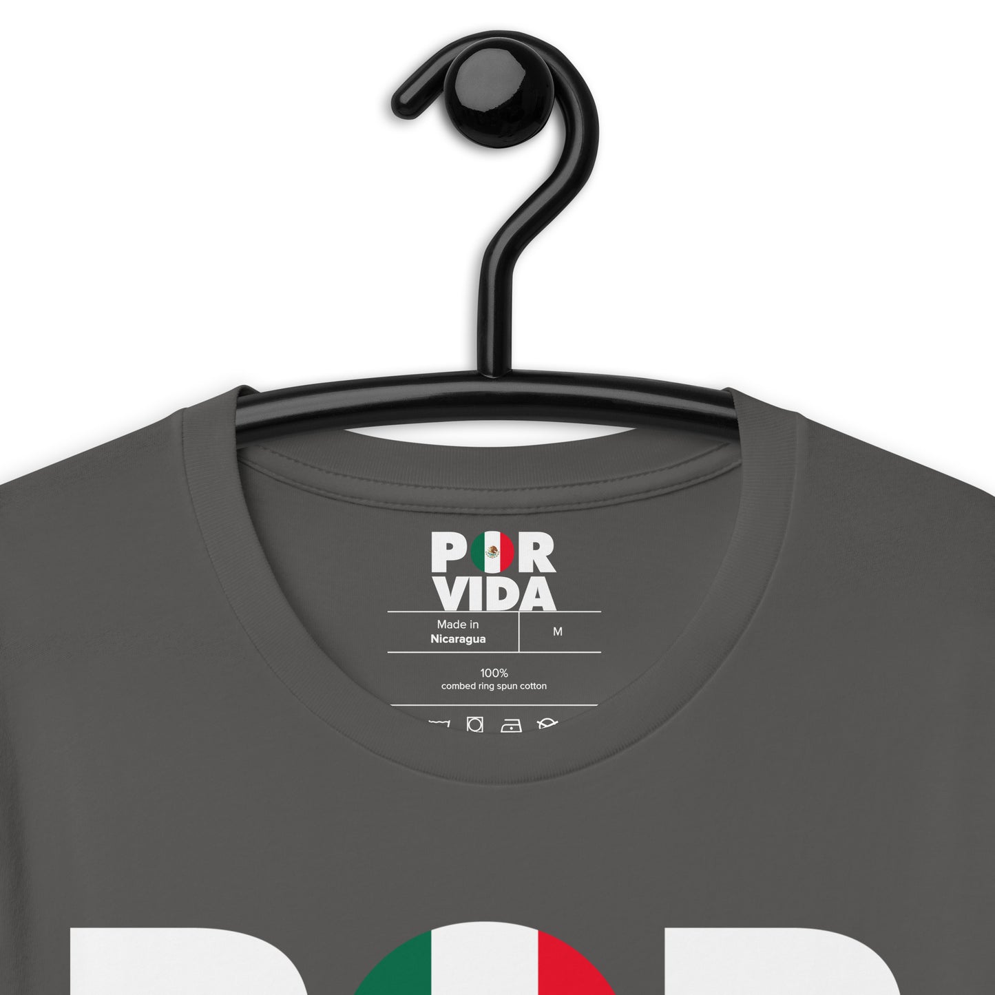 POR VIDA Mexico (White Text) Unisex t-shirt