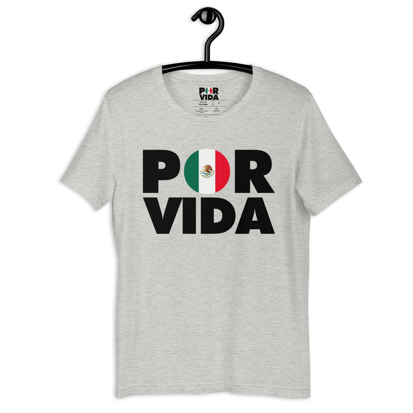 POR VIDA Mexico (Black Text) Unisex t-shirt