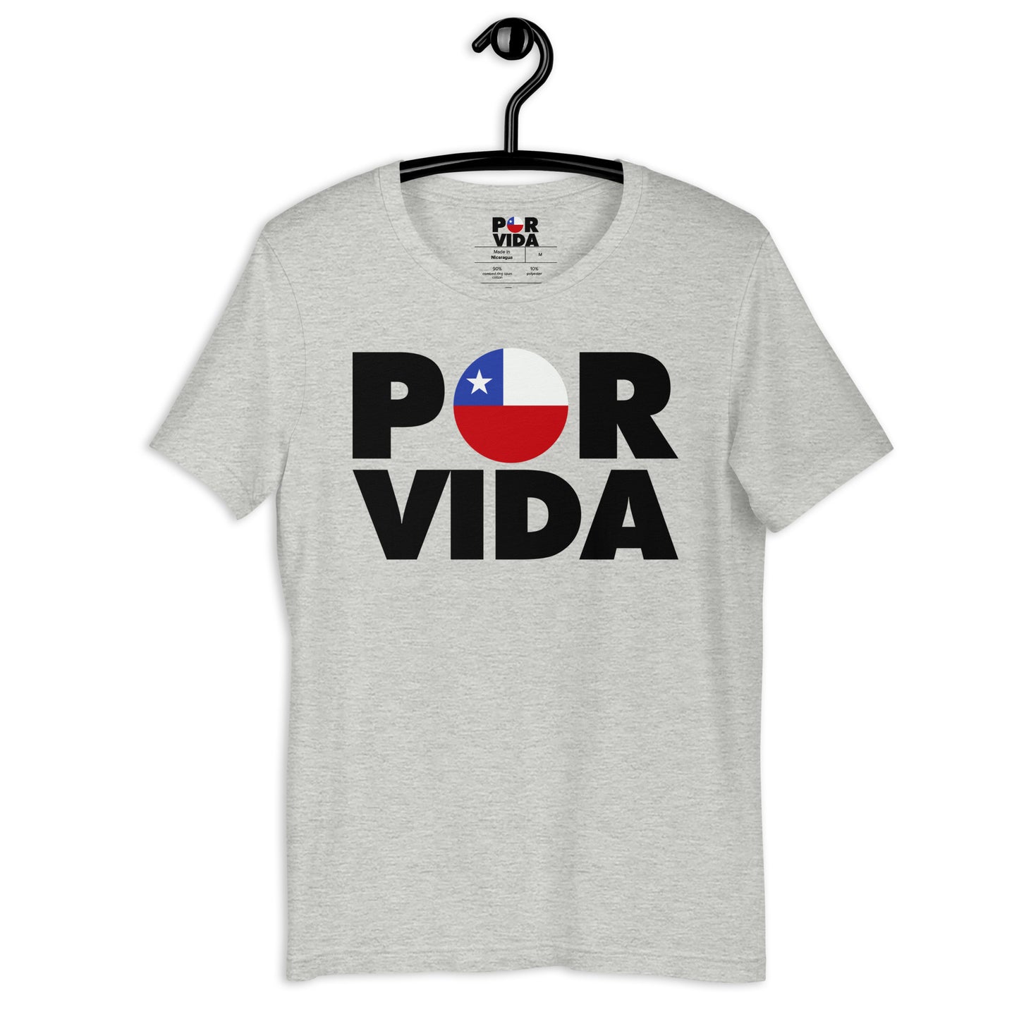Chile POR VIDA (Black Text) Unisex t-shirt