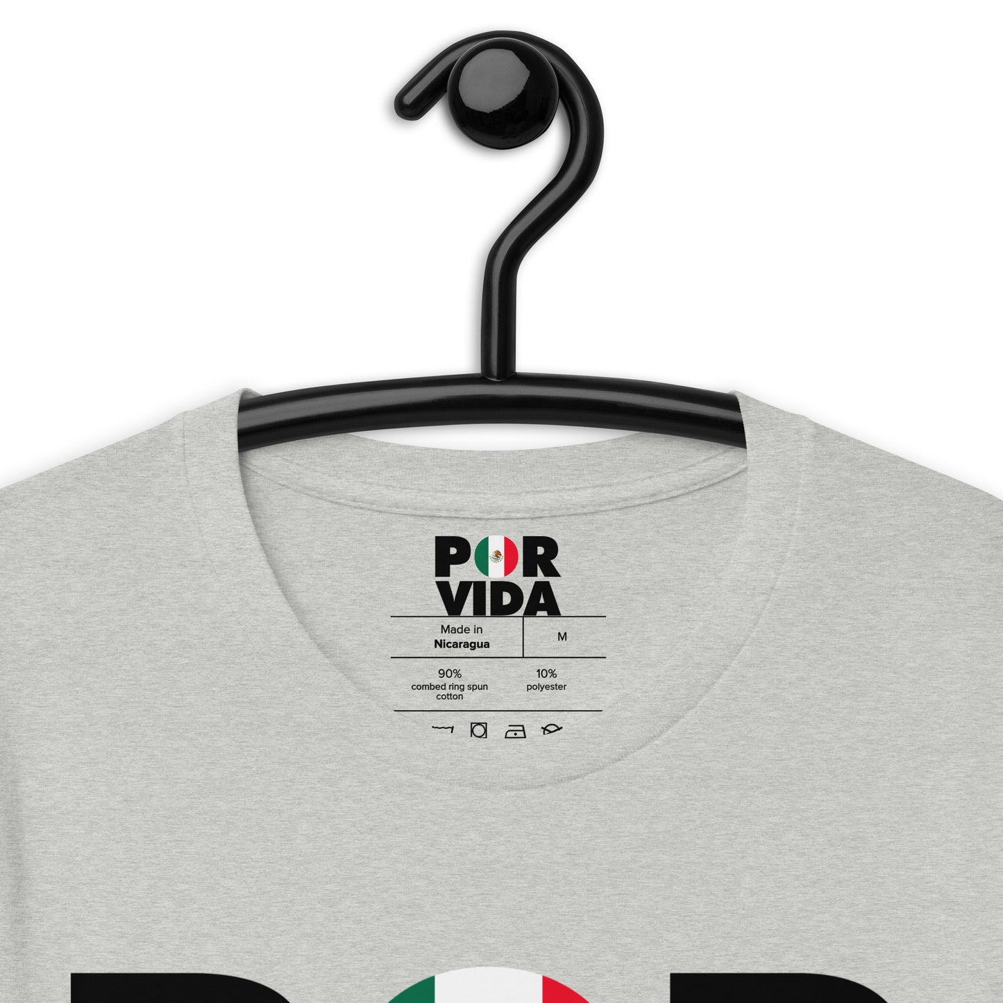 POR VIDA Mexico (Black Text) Unisex t-shirt