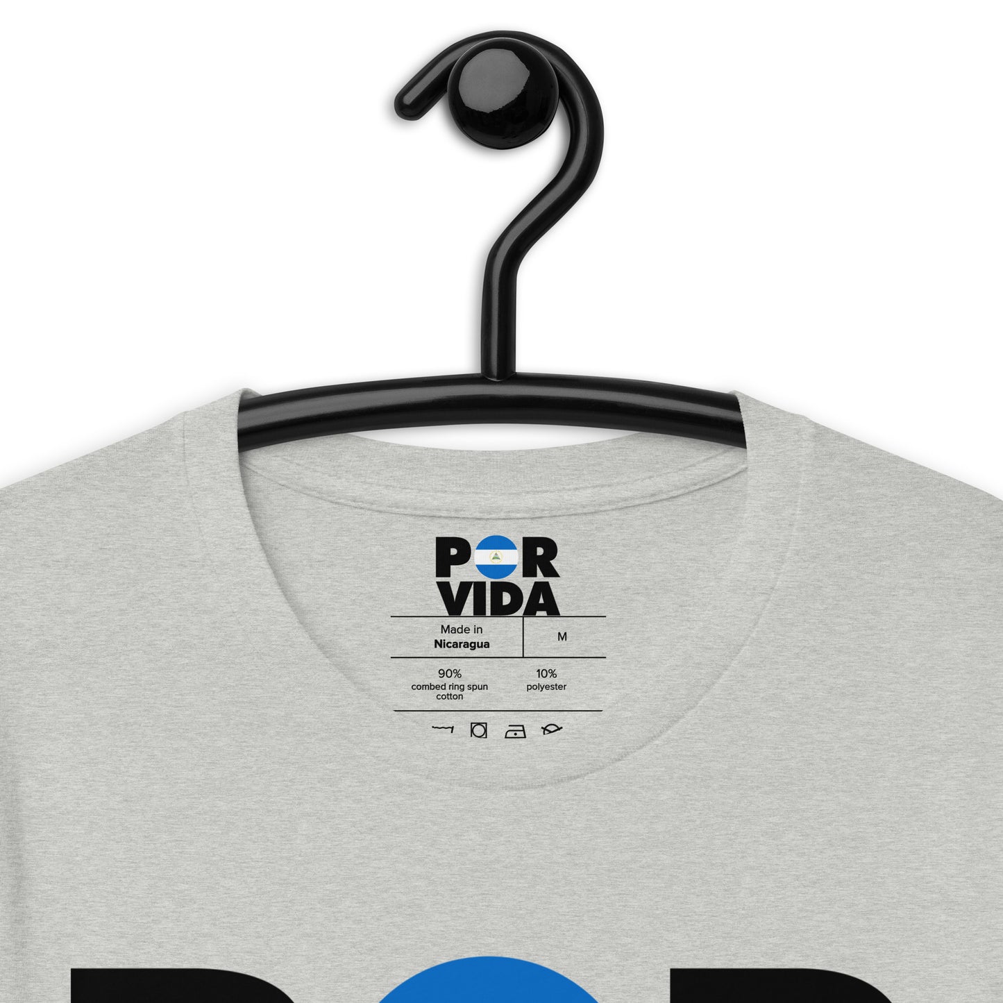 Nicaragua POR VIDA (Black Text) Unisex t-shirt