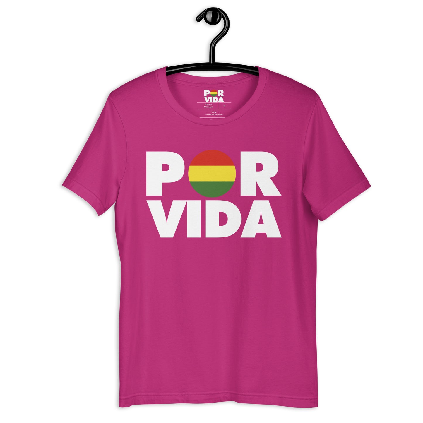 Bolivia POR VIDA (White Text) Unisex t-shirt