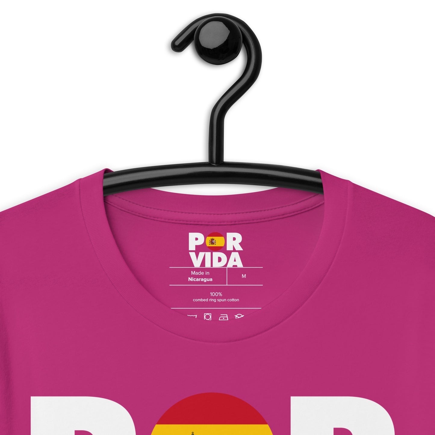 POR VIDA SPAIN (White Text) Unisex t-shirt