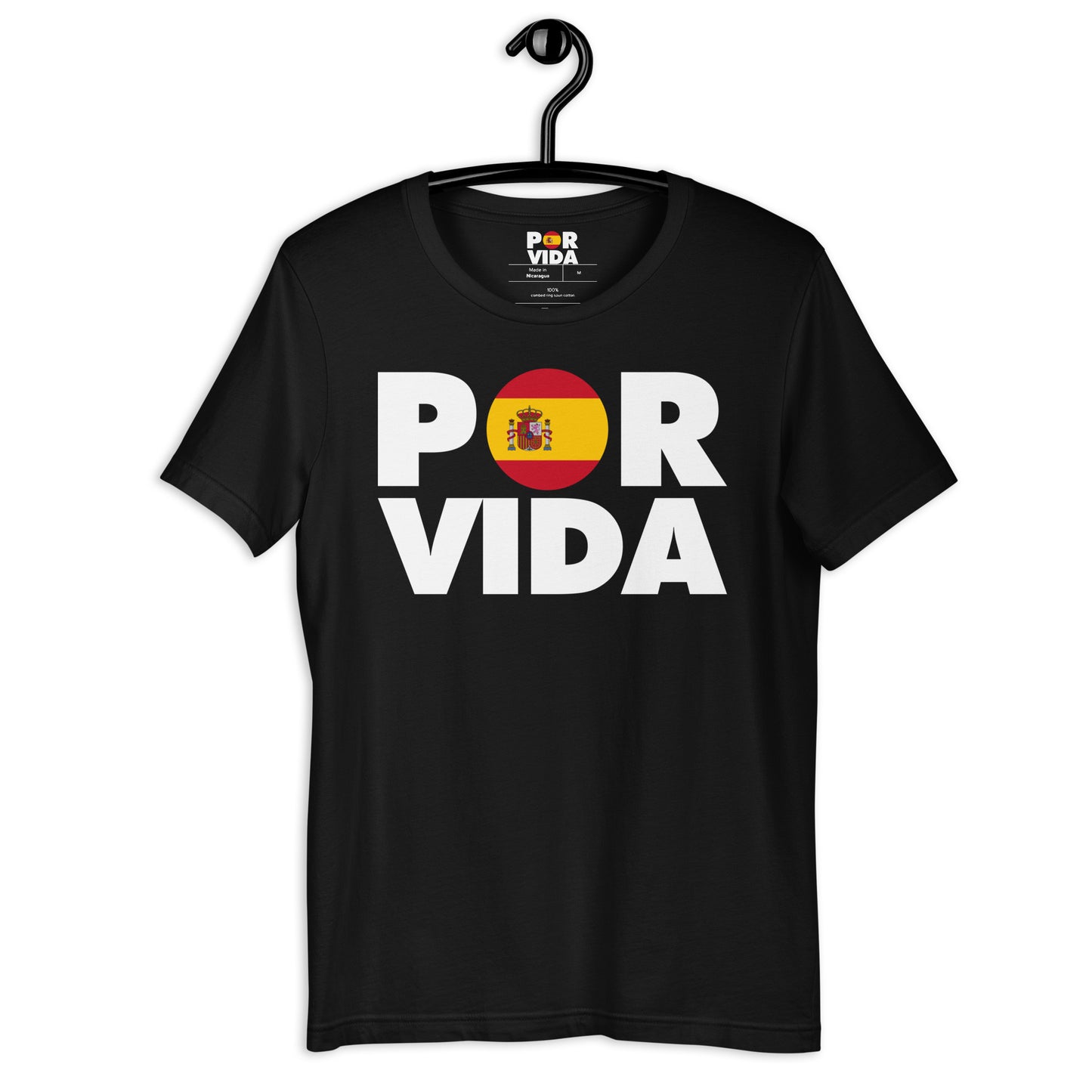 POR VIDA SPAIN (White Text) Unisex t-shirt