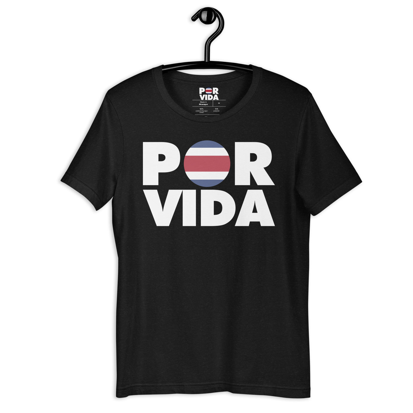 Costa Rica POR VIDA (White Text) Unisex t-shirt