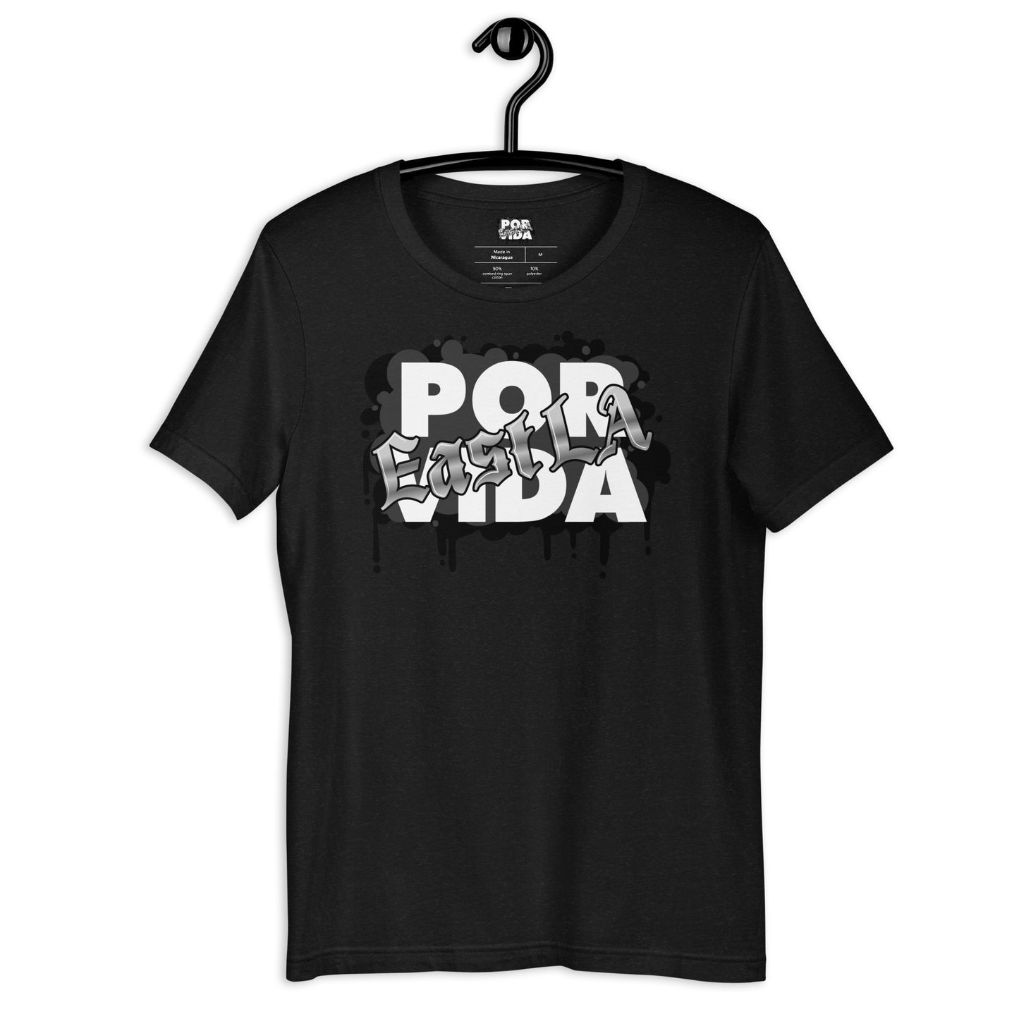 EAST LA Black&Silver POR VIDA Unisex t-shirt