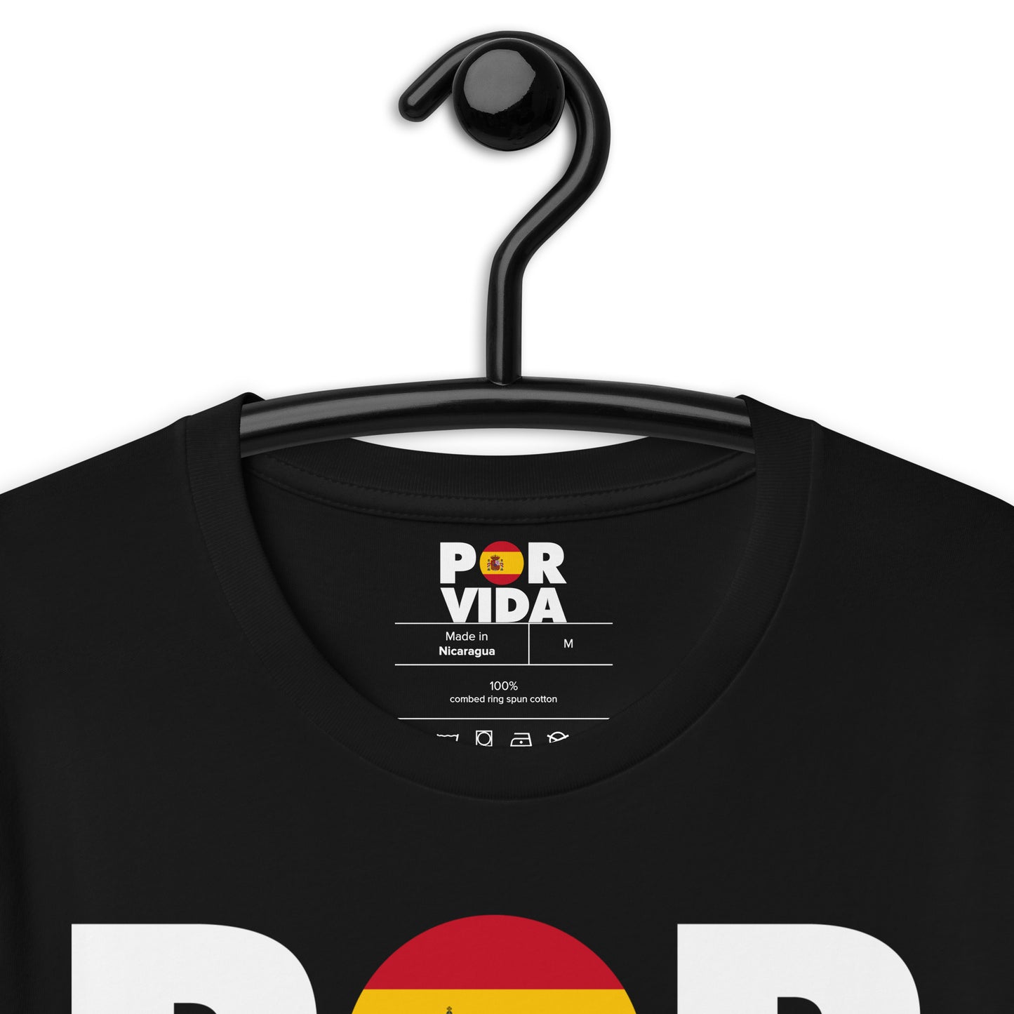 POR VIDA SPAIN (White Text) Unisex t-shirt