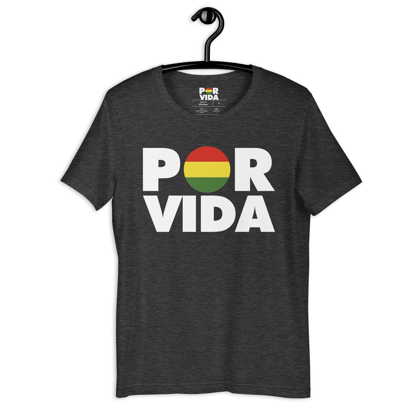 Bolivia POR VIDA (White Text) Unisex t-shirt