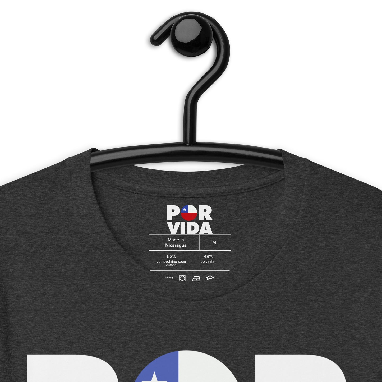 Chile POR VIDA (White Text) Unisex t-shirt