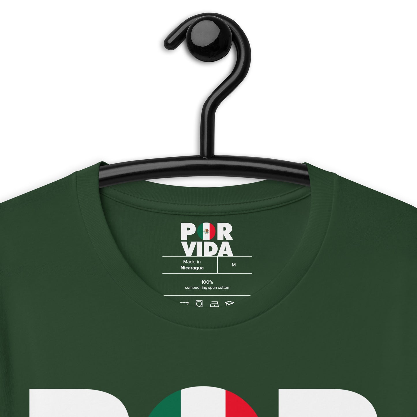 POR VIDA Mexico (White Text) Unisex t-shirt