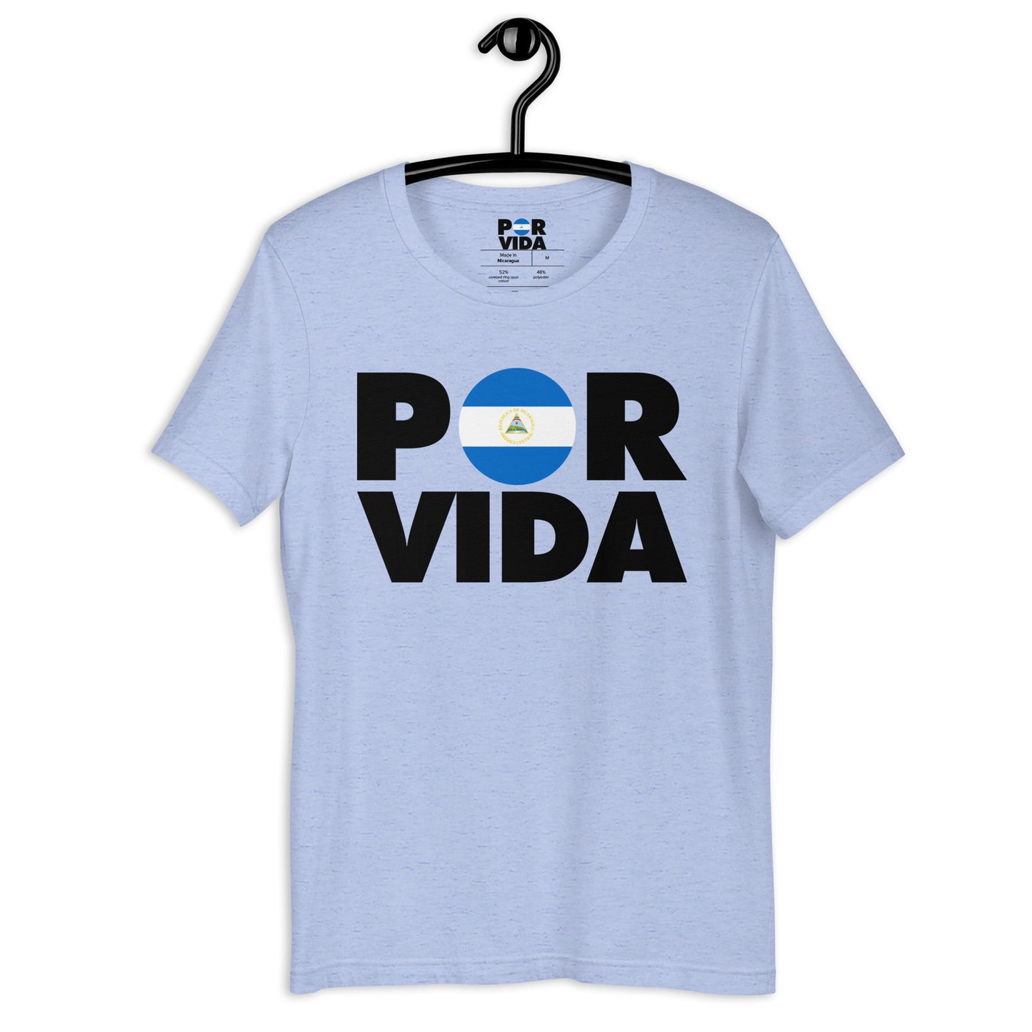 Nicaragua POR VIDA (Black Text) Unisex t-shirt