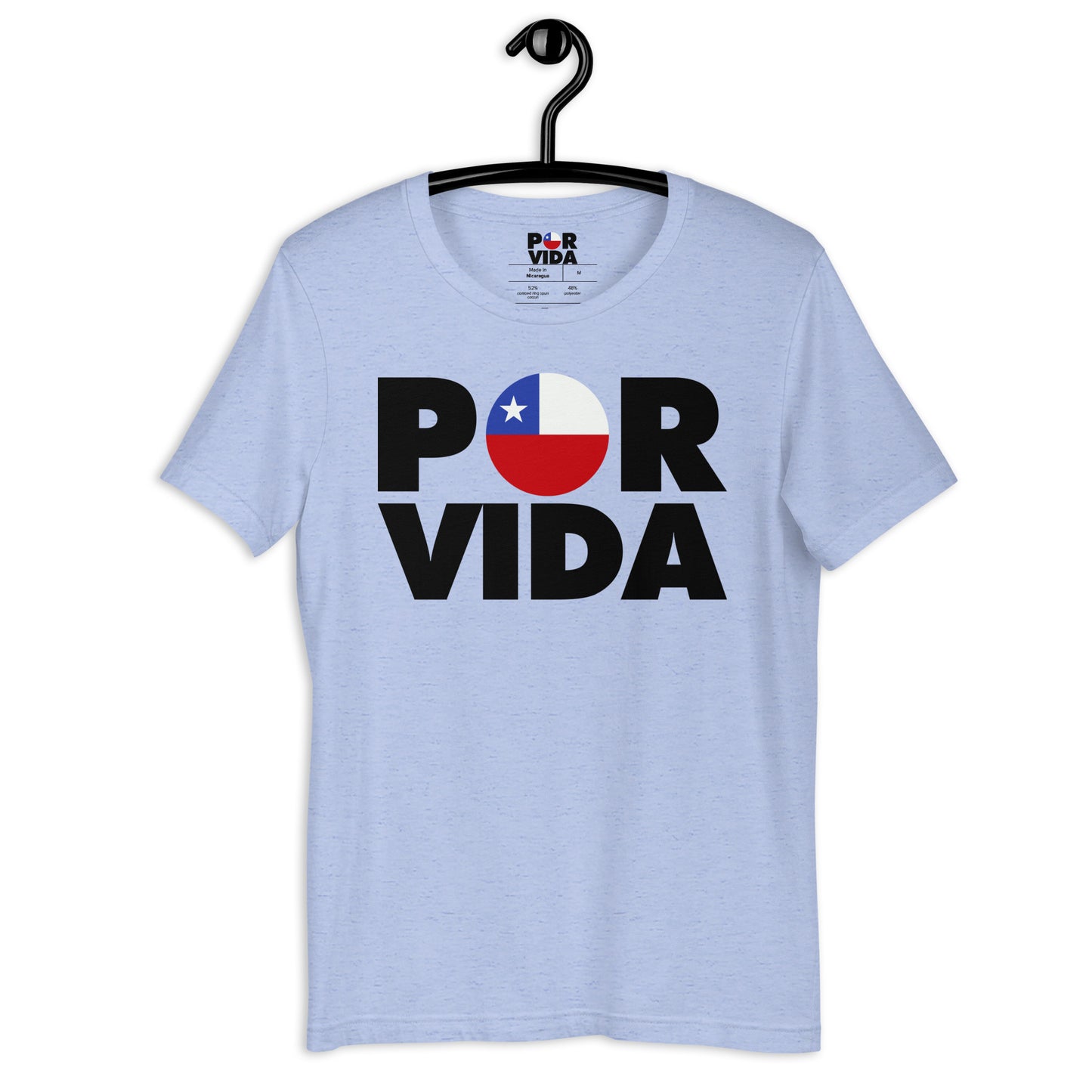 Chile POR VIDA (Black Text) Unisex t-shirt