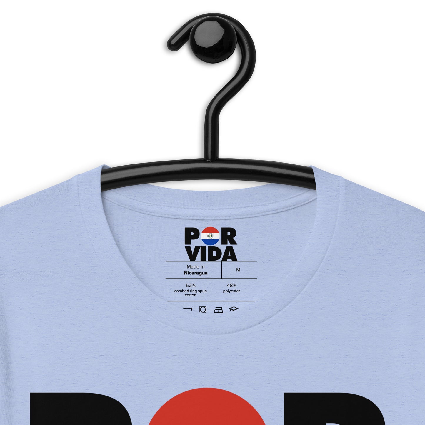 Paraguay POR VIDA (Black Text) Unisex t-shirt