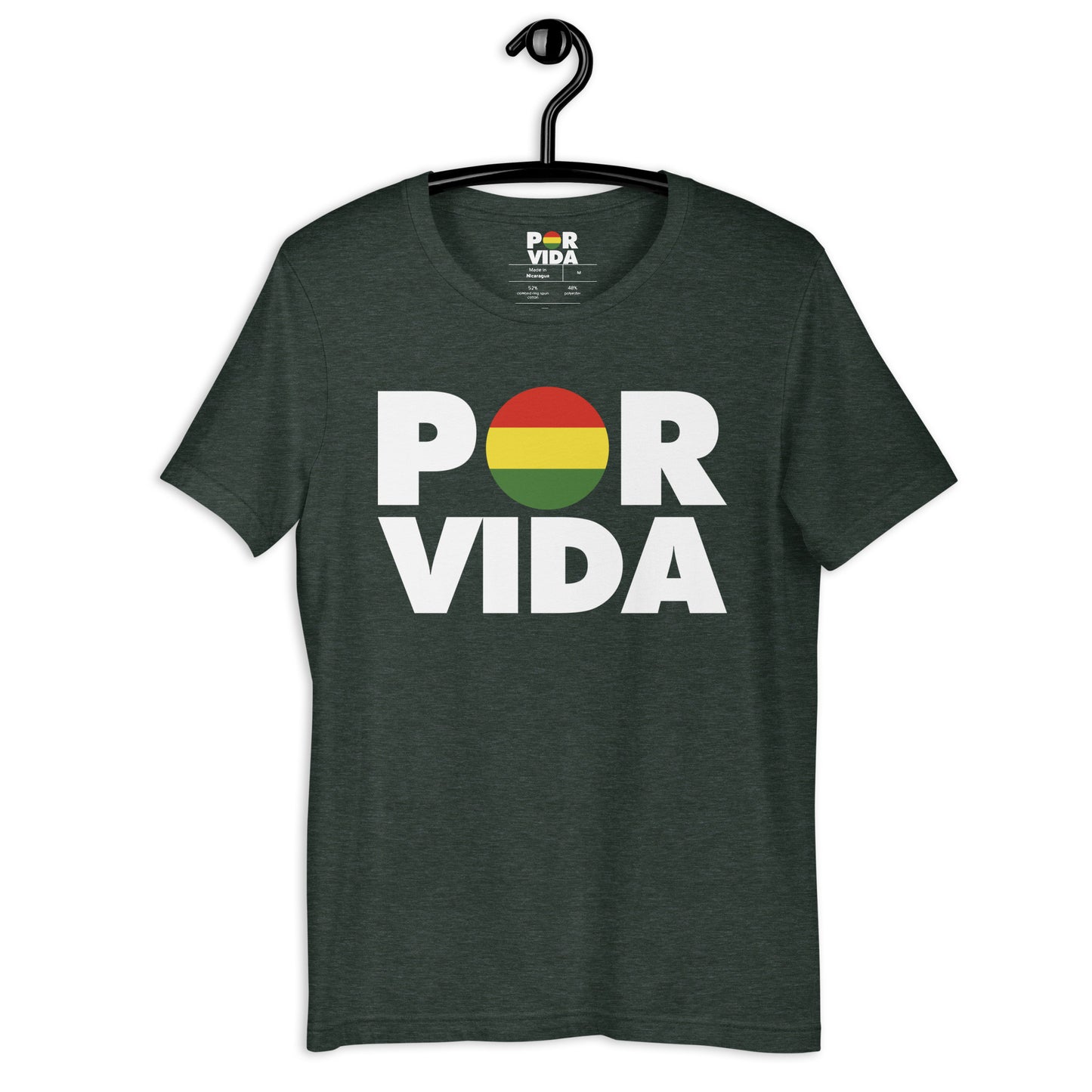 Bolivia POR VIDA (White Text) Unisex t-shirt
