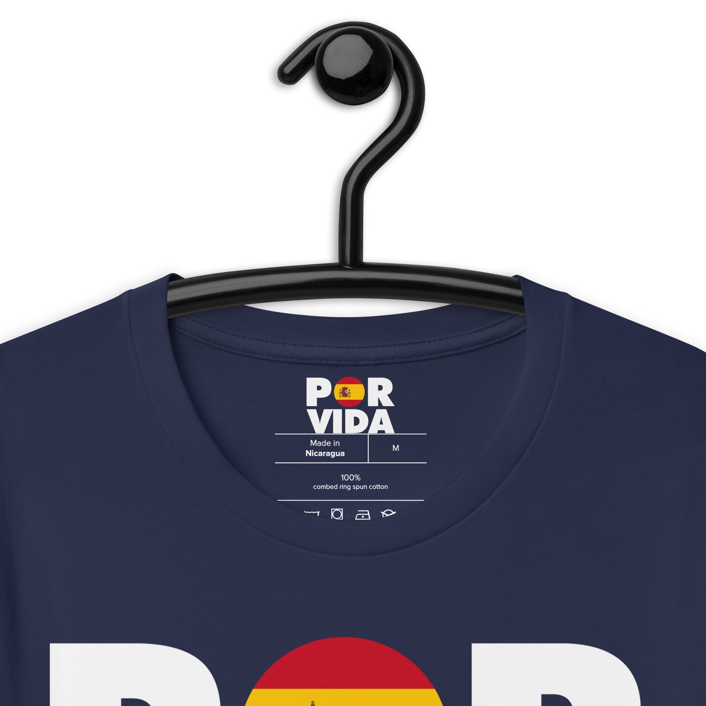 POR VIDA SPAIN (White Text) Unisex t-shirt