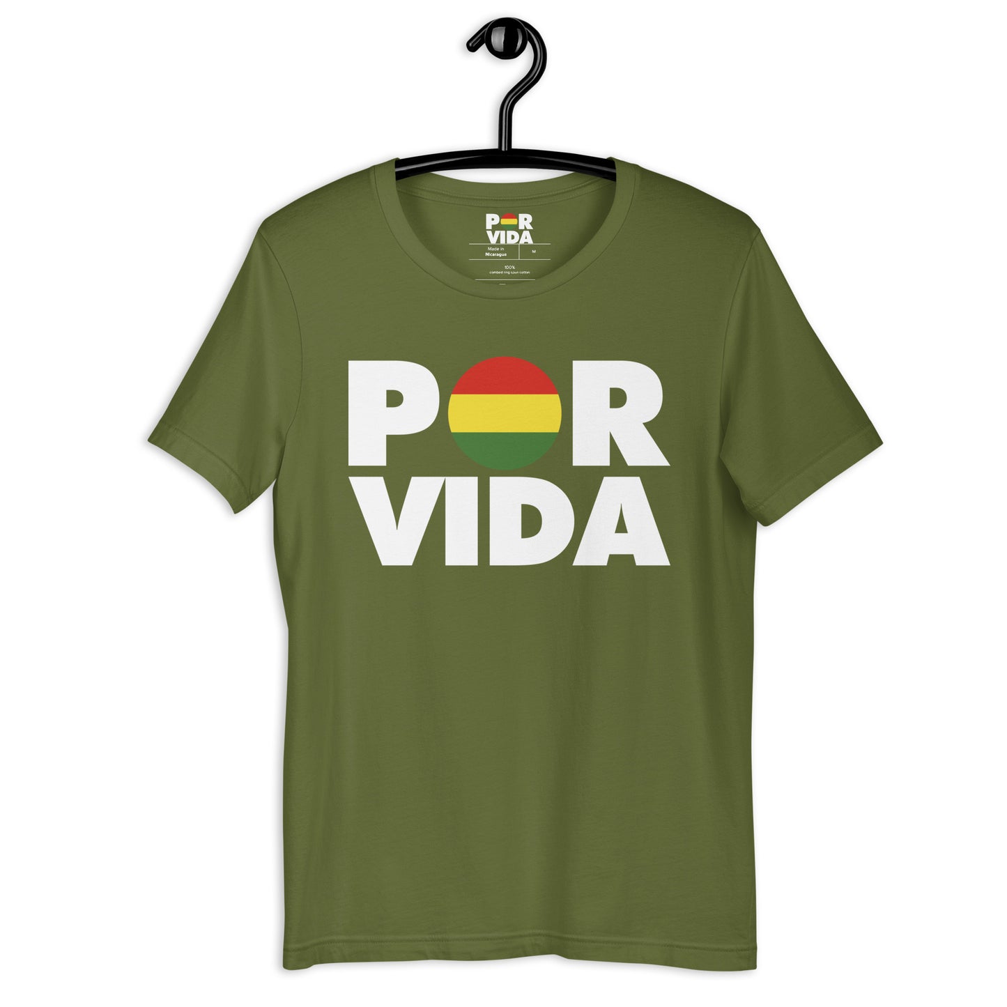 Bolivia POR VIDA (White Text) Unisex t-shirt