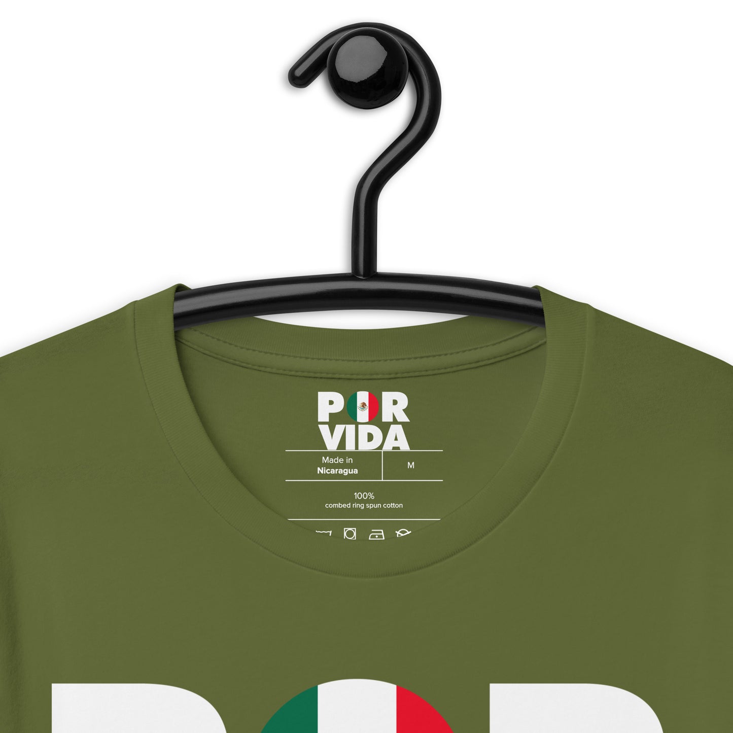POR VIDA Mexico (White Text) Unisex t-shirt