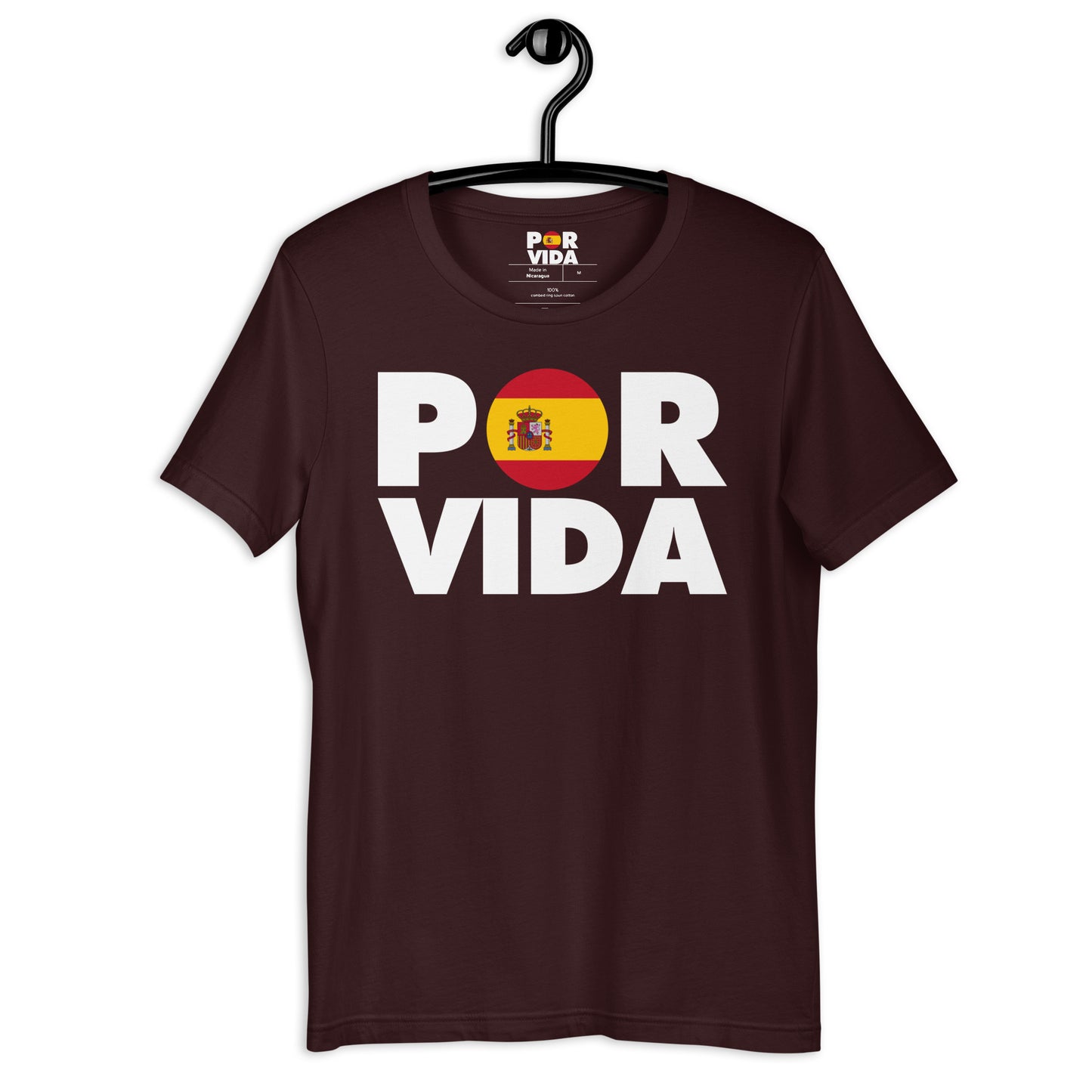 POR VIDA SPAIN (White Text) Unisex t-shirt
