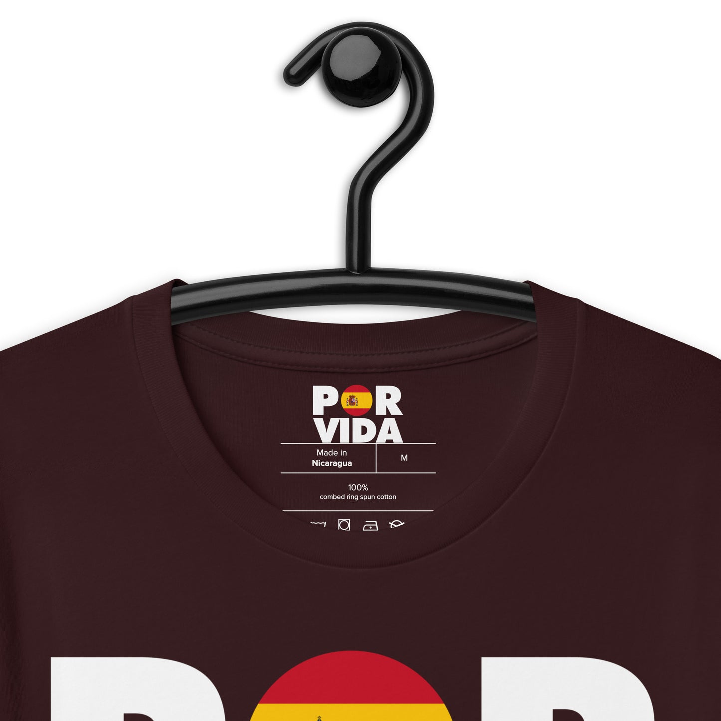POR VIDA SPAIN (White Text) Unisex t-shirt