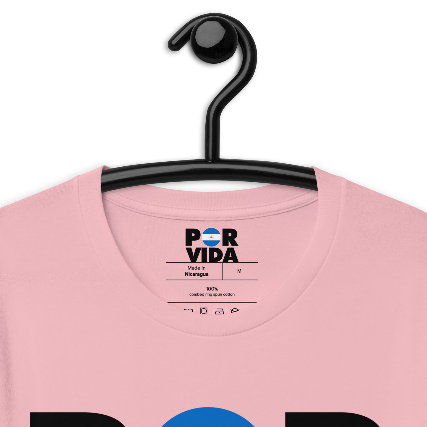 Nicaragua POR VIDA (Black Text) Unisex t-shirt