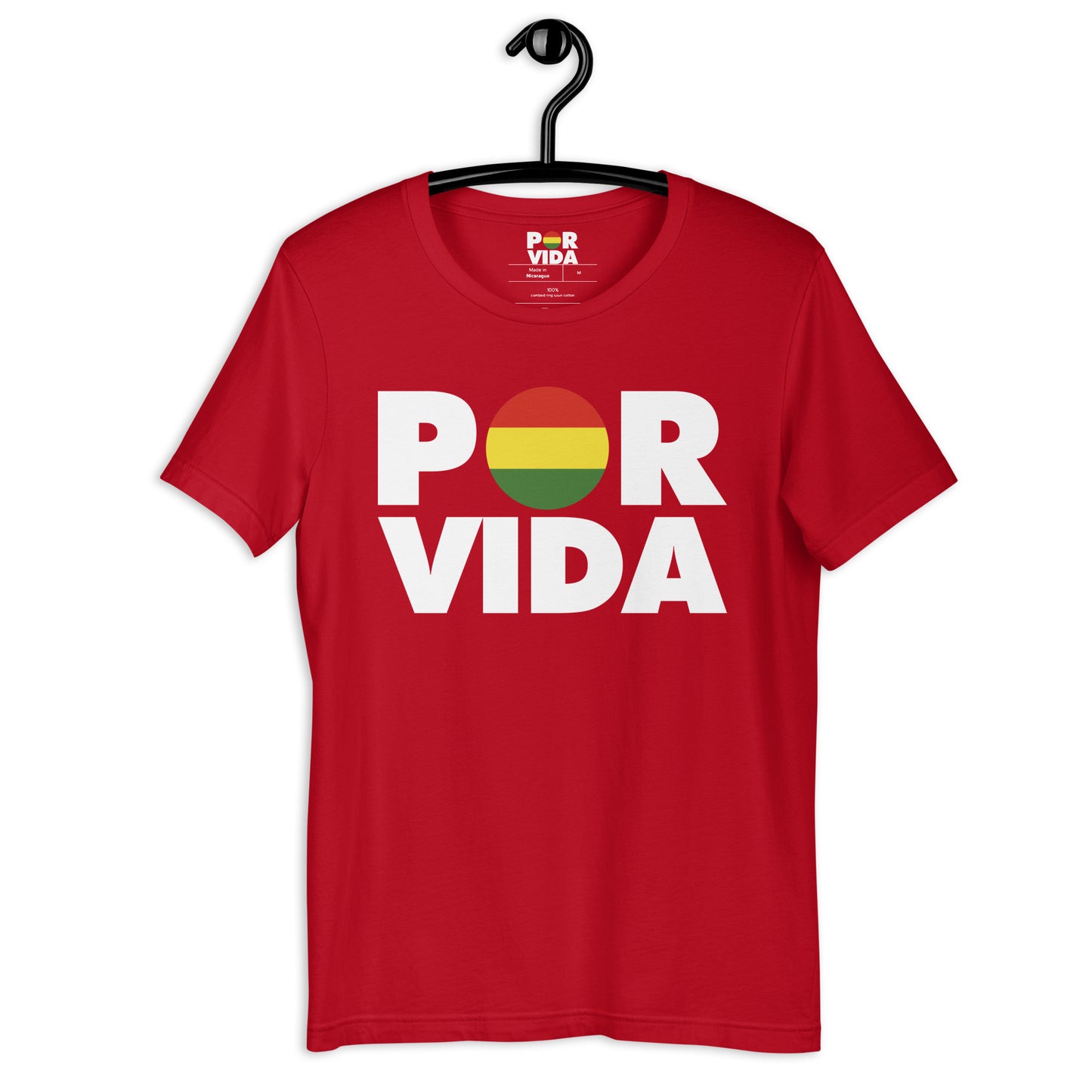 Bolivia POR VIDA (White Text) Unisex t-shirt