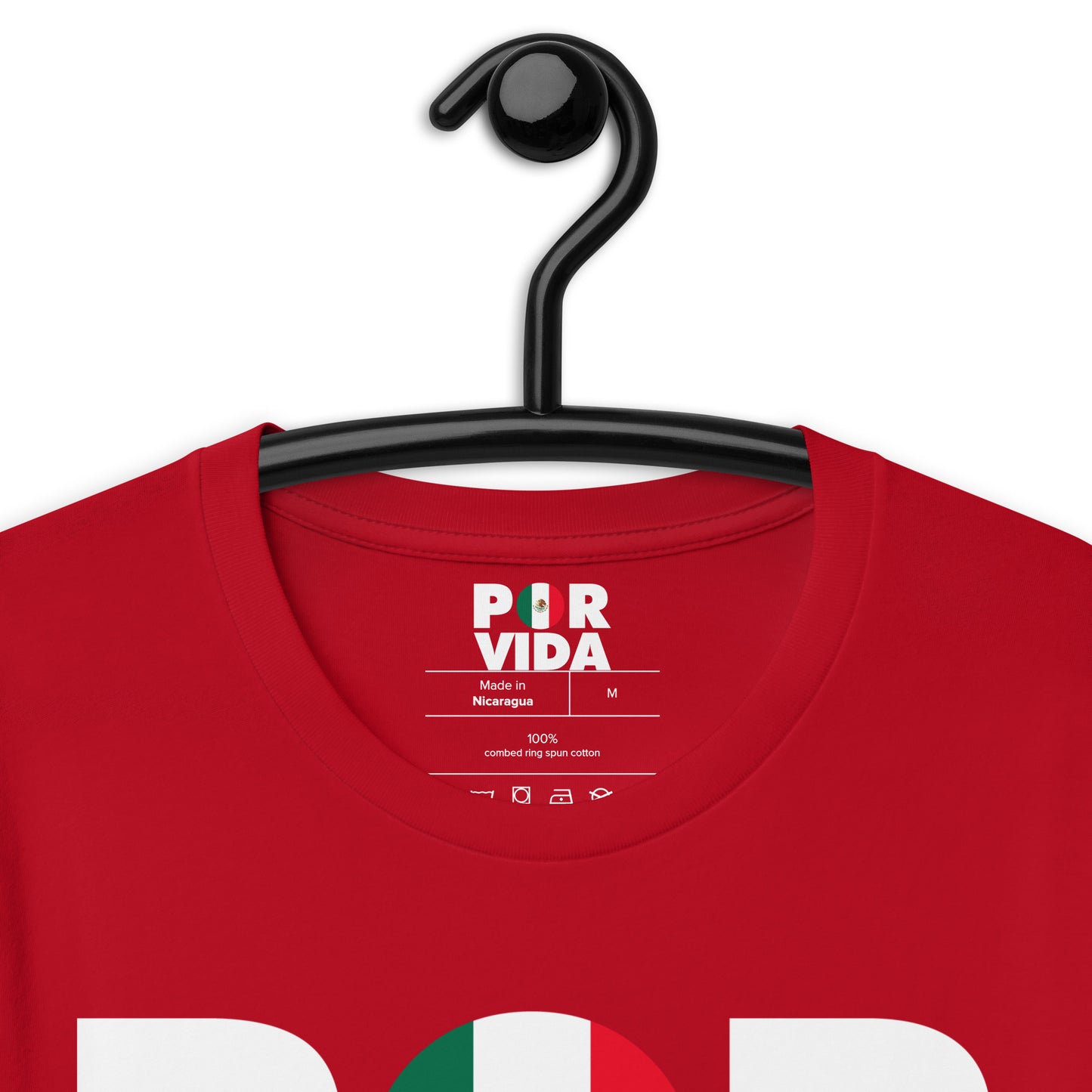 POR VIDA Mexico (White Text) Unisex t-shirt
