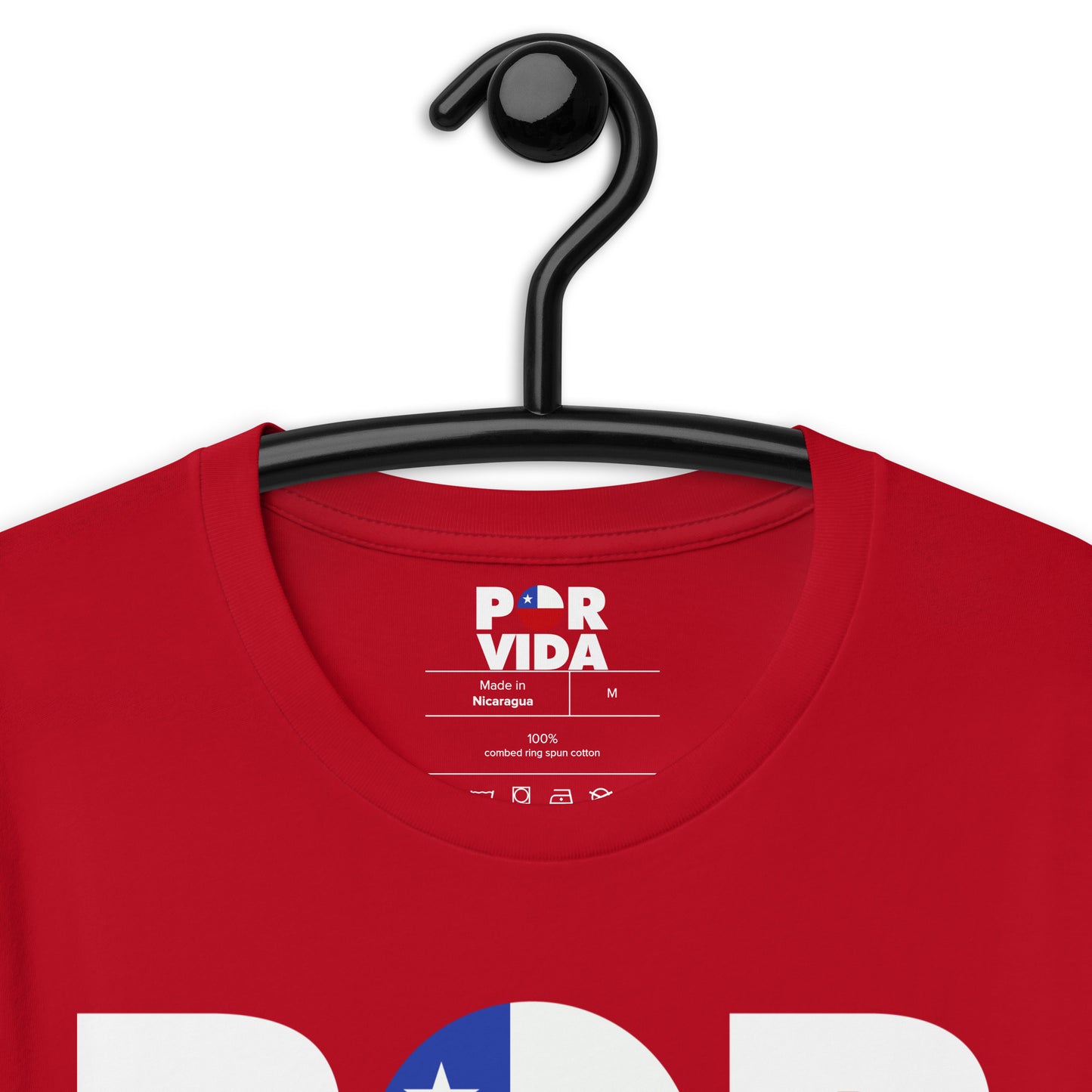 Chile POR VIDA (White Text) Unisex t-shirt