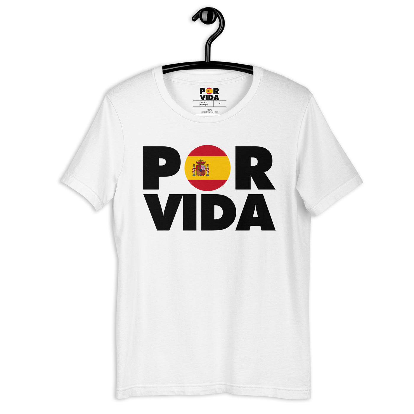POR VIDA SPAIN (Black Text) Unisex t-shirt