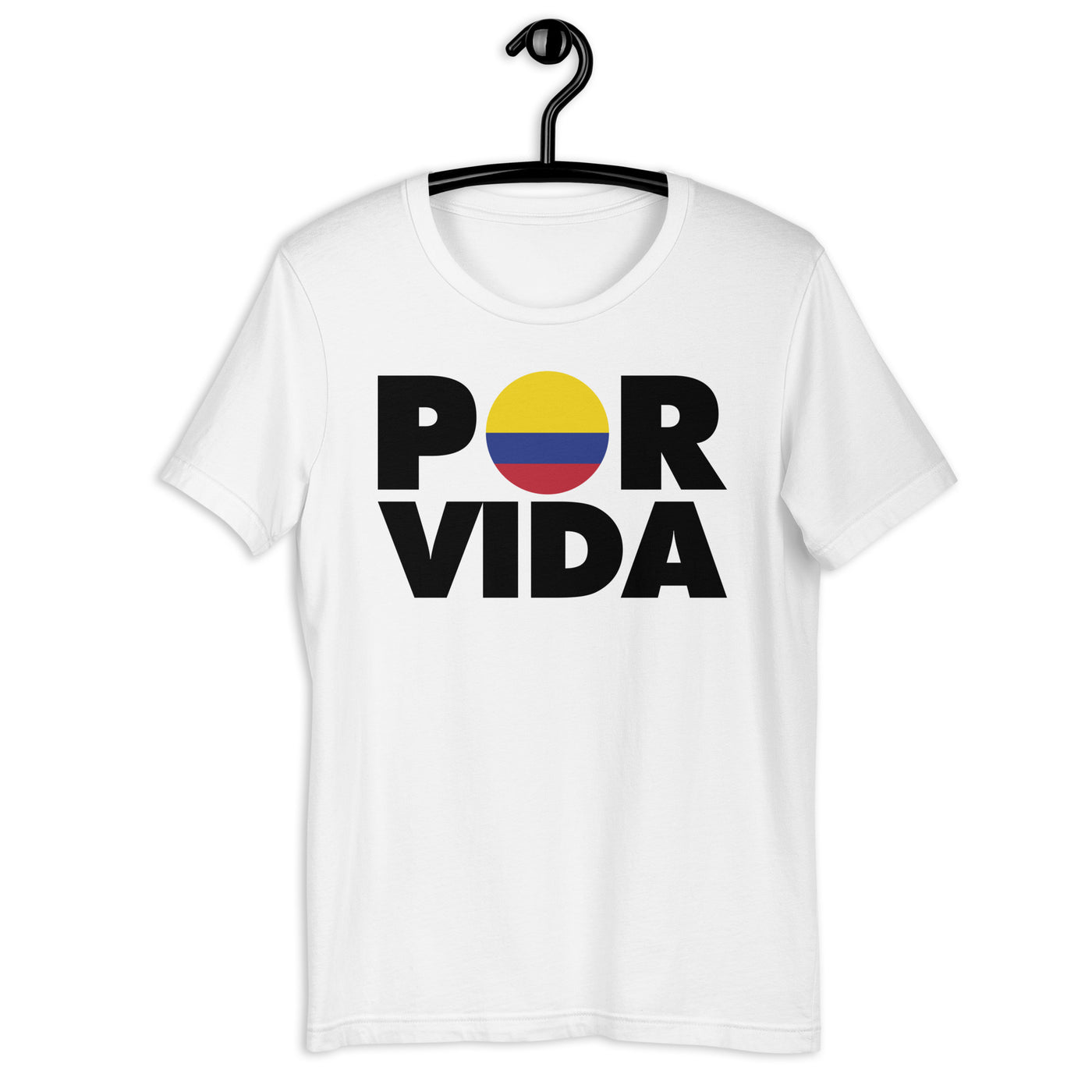 POR VIDA Colombia (Black Text) Unisex t-shirt