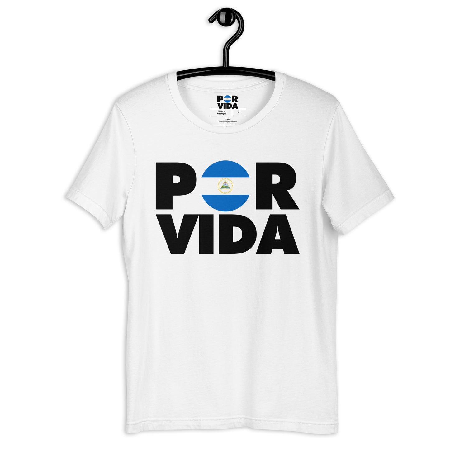 Nicaragua POR VIDA (Black Text) Unisex t-shirt