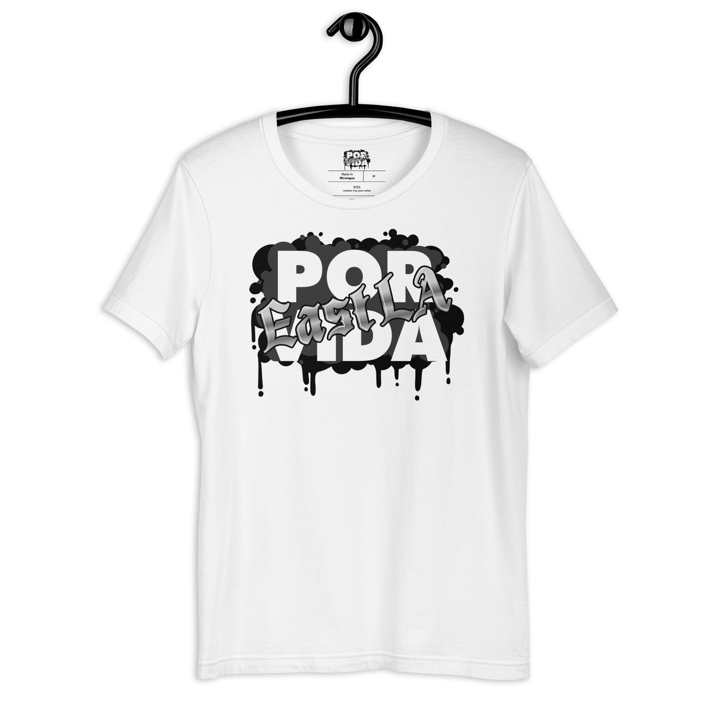 EAST LA Black&Silver POR VIDA Unisex t-shirt