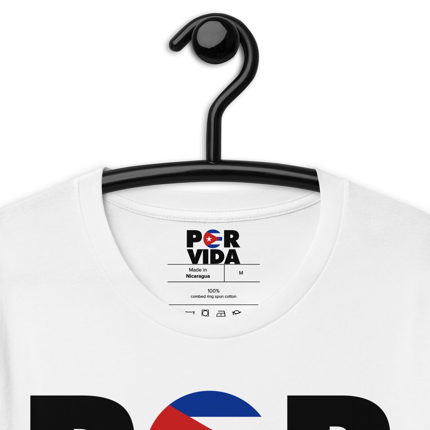 POR VIDA CUBA (White Text) Unisex t-shirt