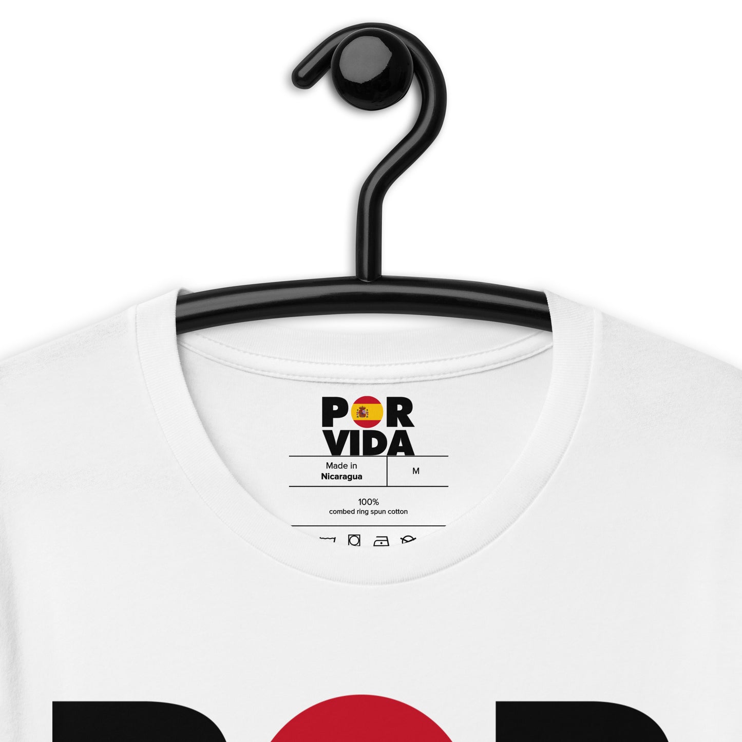 POR VIDA SPAIN (Black Text) Unisex t-shirt