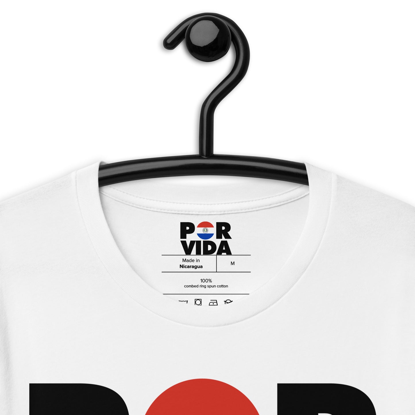 Paraguay POR VIDA (Black Text) Unisex t-shirt