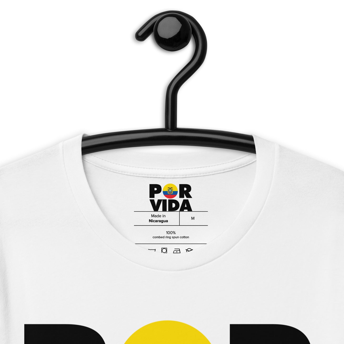 Ecuador POR VIDA (Black Text) Unisex t-shirt