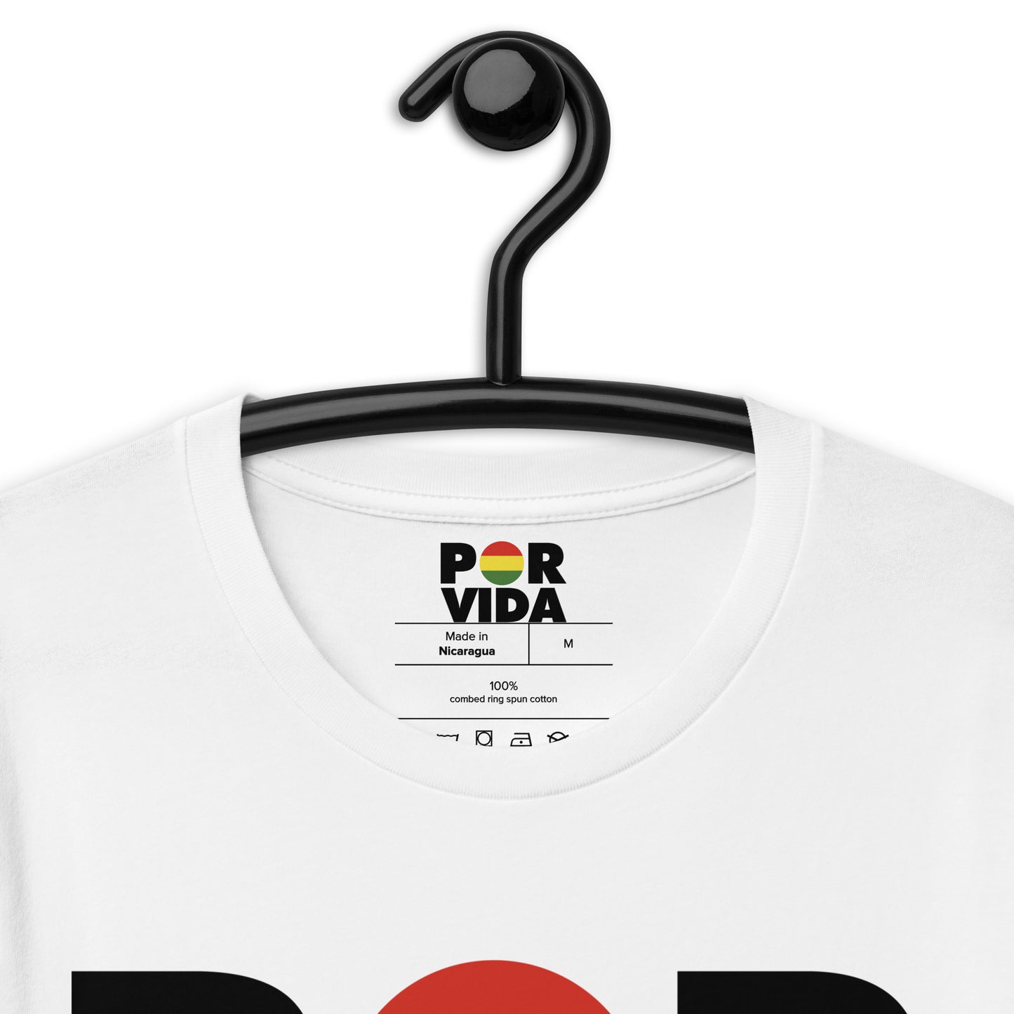 Bolivia POR VIDA (Black Text) Unisex t-shirt