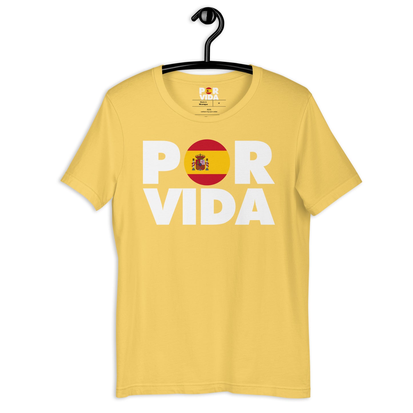 POR VIDA SPAIN (White Text) Unisex t-shirt