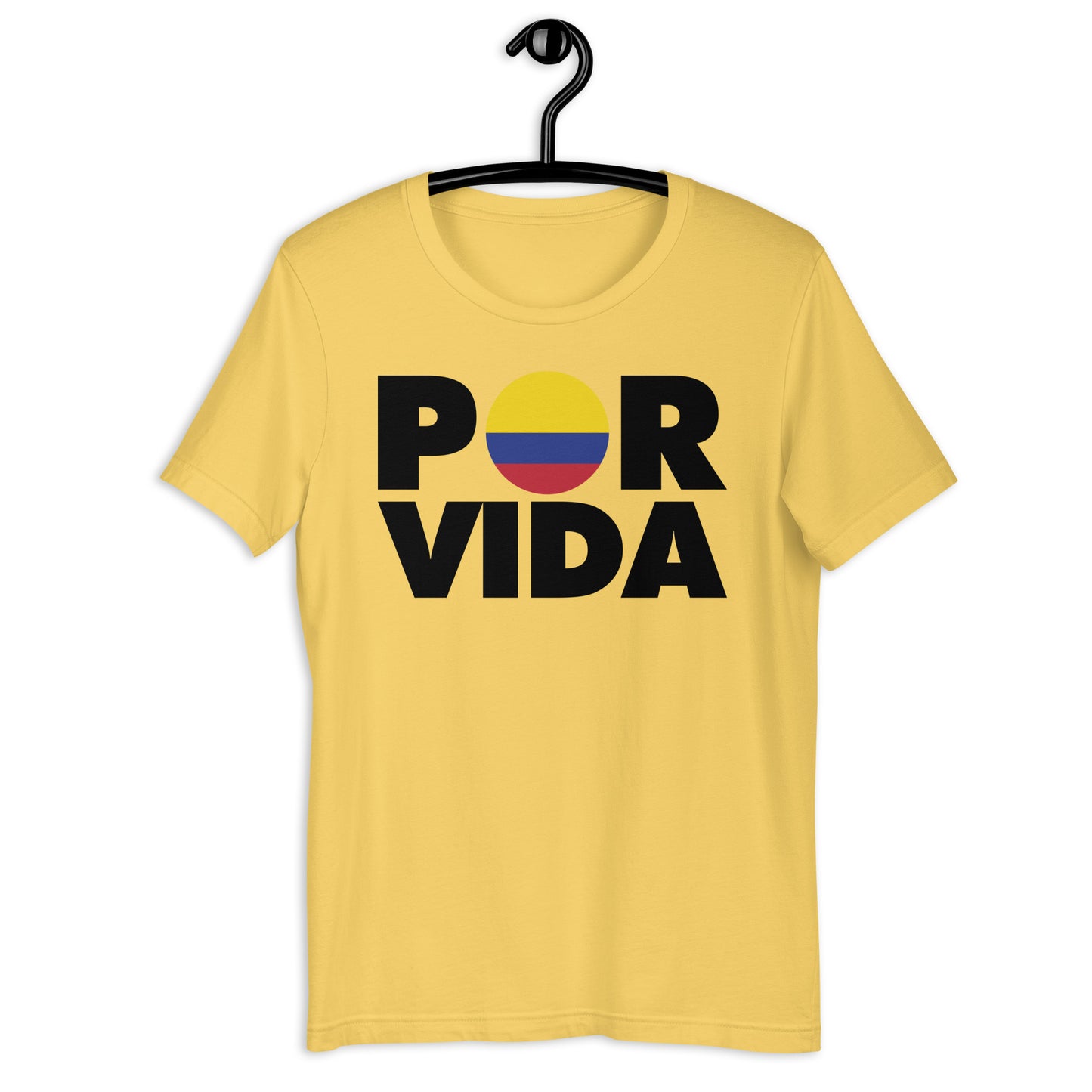 POR VIDA Colombia (Black Text) Unisex t-shirt