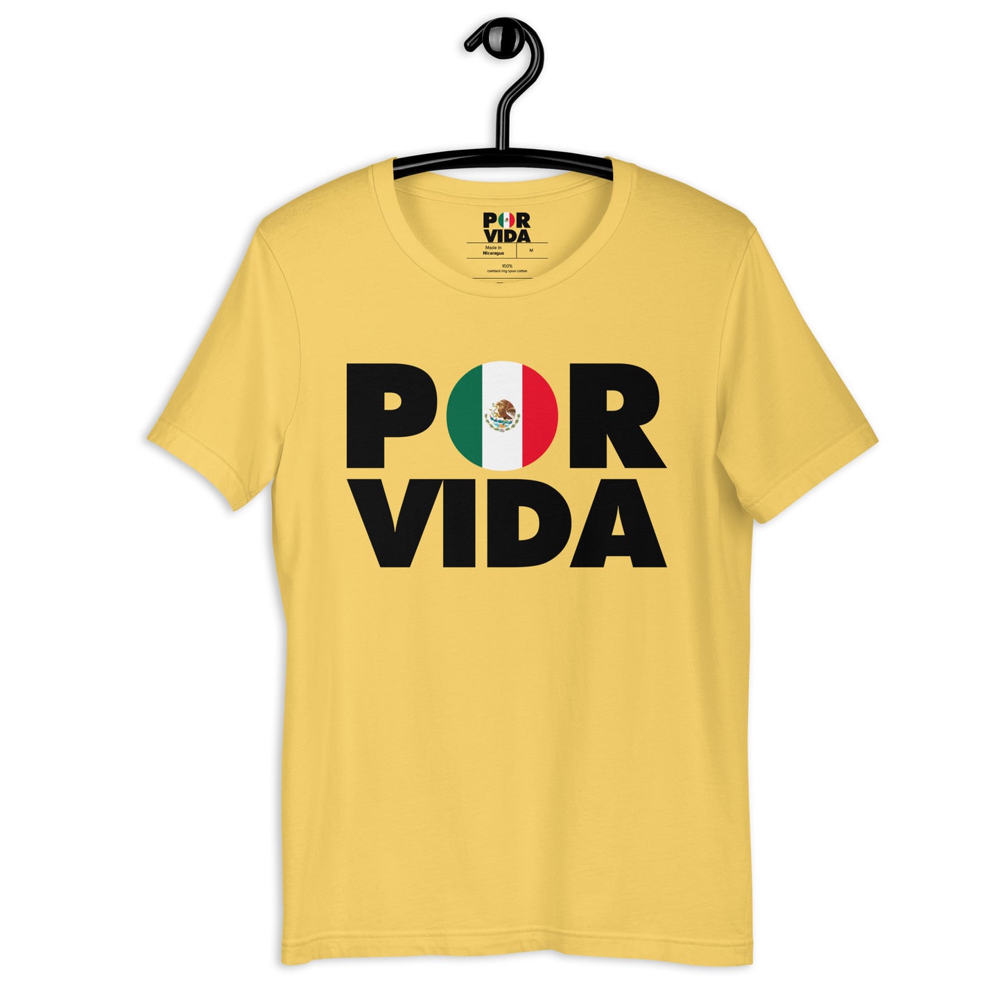 POR VIDA Mexico (Black Text) Unisex t-shirt