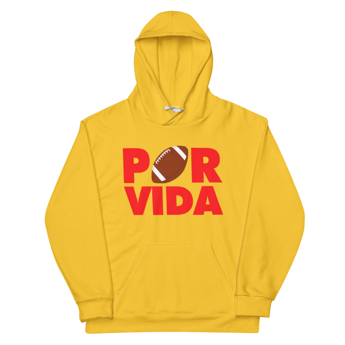 KC Football POR VIDA Gold Hoodie