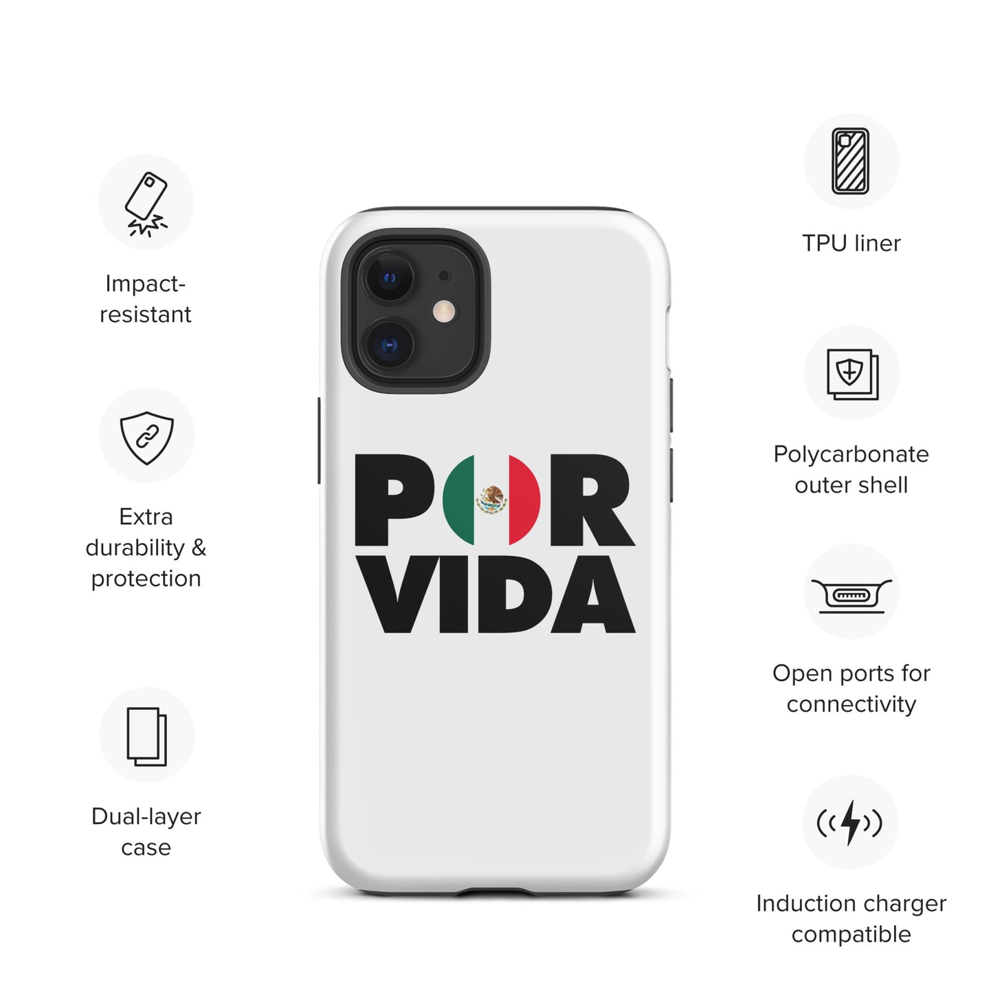 MEXICO POR VIDA Tough iPhone case