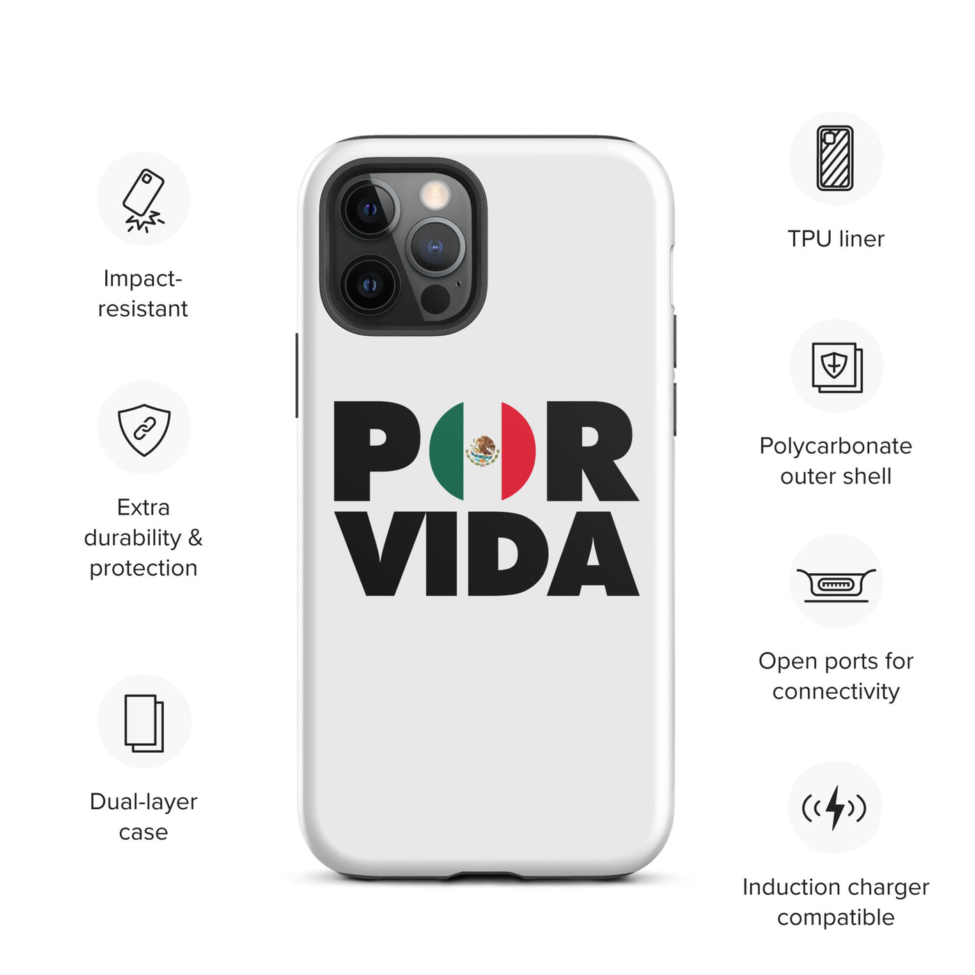 MEXICO POR VIDA Tough iPhone case