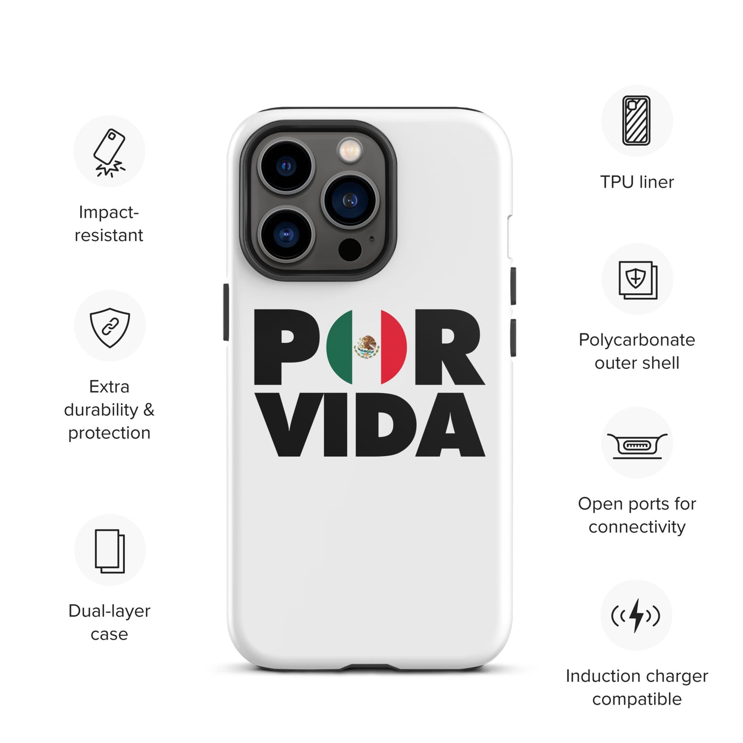 MEXICO POR VIDA Tough iPhone case