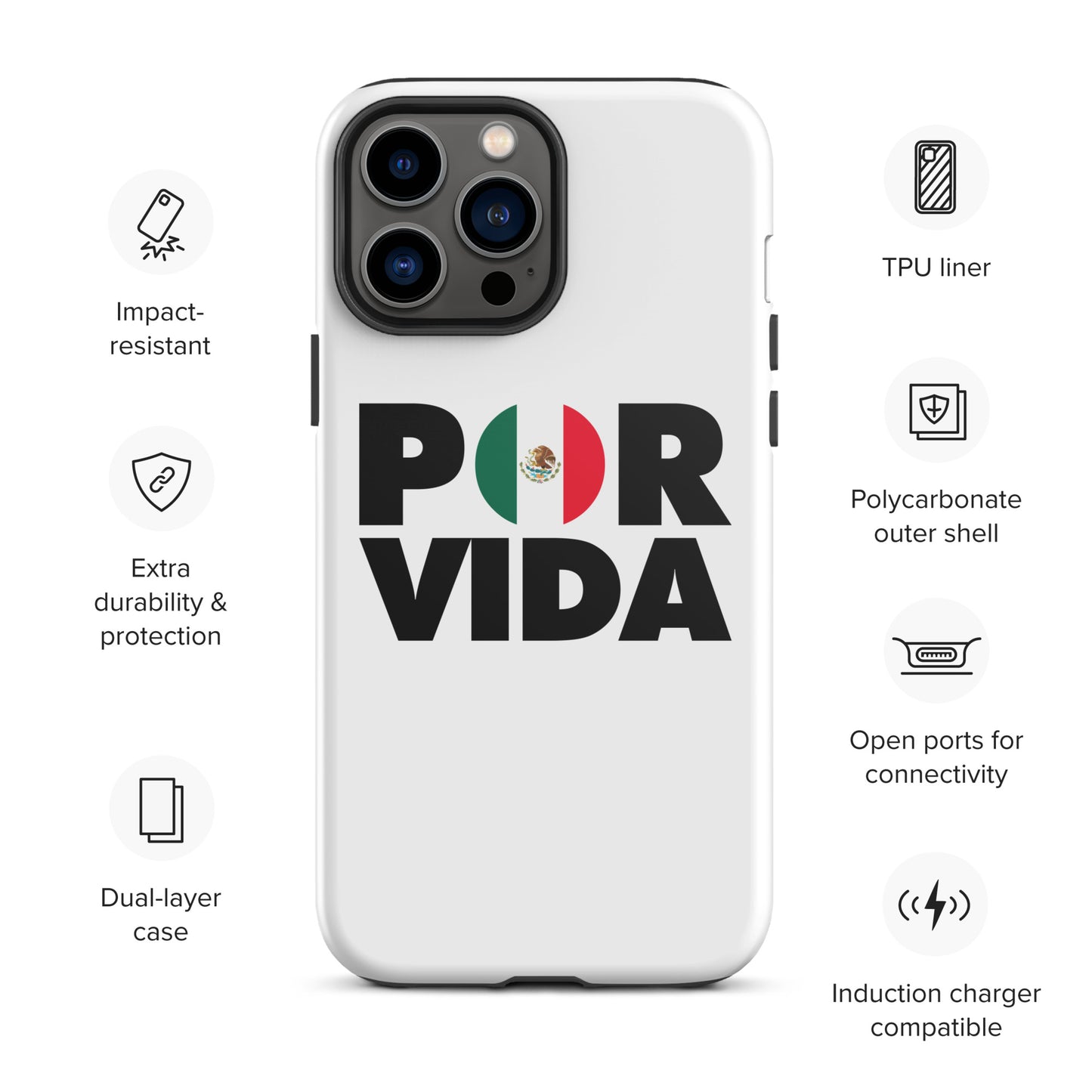 MEXICO POR VIDA Tough iPhone case