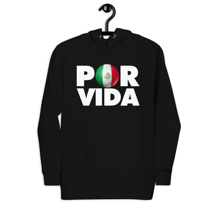 POR VIDA Mexico Futbol Logo Unisex Hoodie