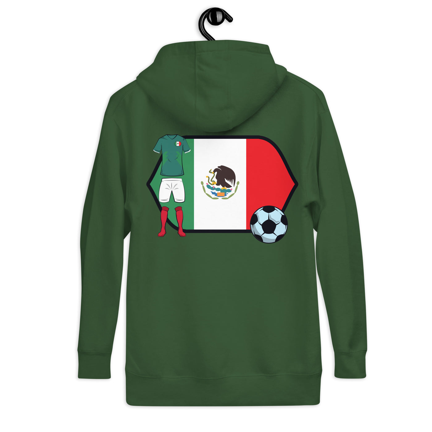 POR VIDA Mexico Futbol Logo Unisex Hoodie